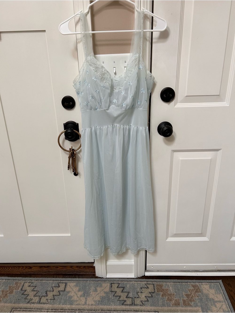 Light Blue Lace-Accent gown